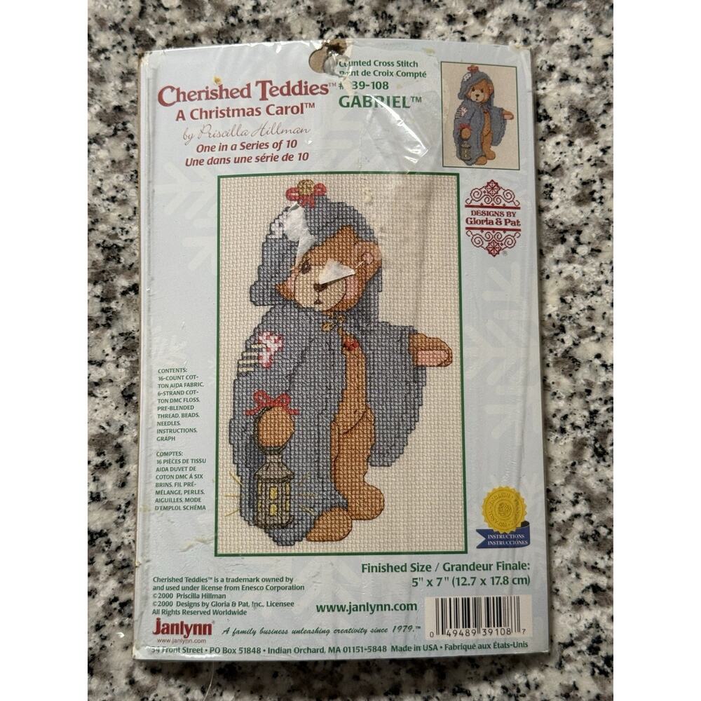 Janlynn Cherished Teddies A Christmas Carol Cross Stitch Kits Gabriel New